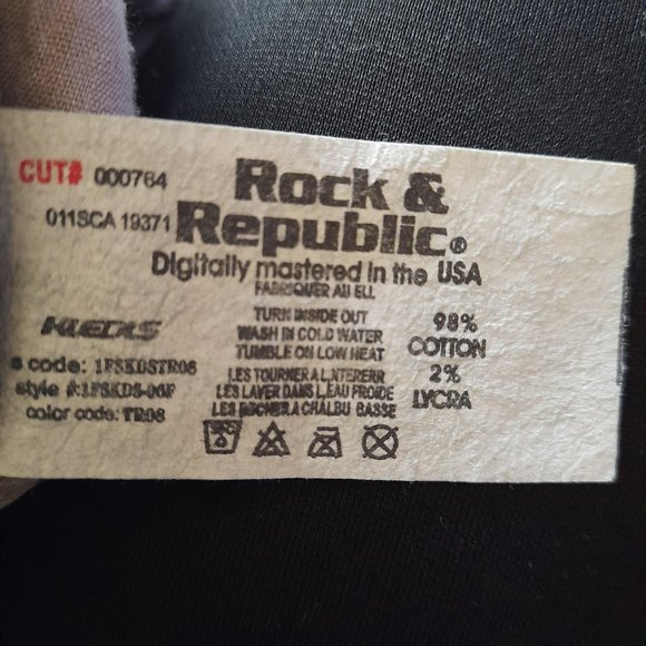 VIP Rock & Republic Faded Black Jeans, Size 26, 31 Inseam Bootcut New with Tags - Picture 8 of 14